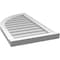 Ekena Millwork Quarter Round Top Left Surface Mount PVC Gable Vent w/ 2"W x 2"P Brickmould Sill Frame, 18"W x 32"H GVPQL18X3203SN - alternate 4
